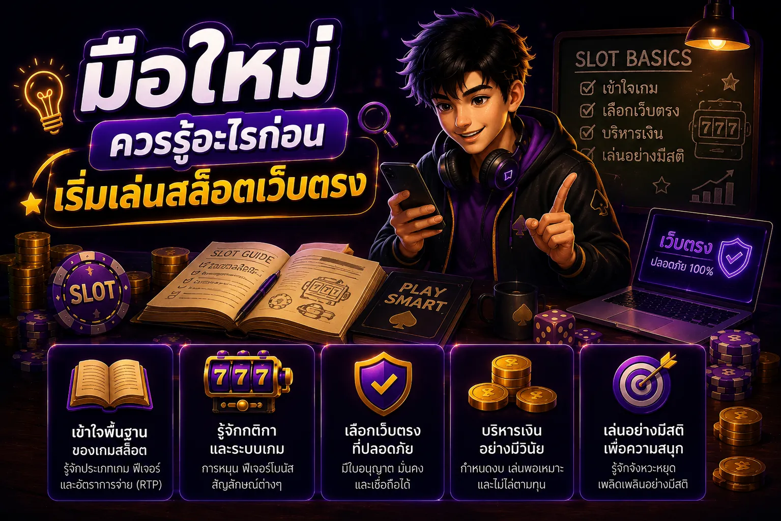 มือใหม่ควรรู้อะไรก่อนเริ่มเล่นสล็อตเว็บตรง