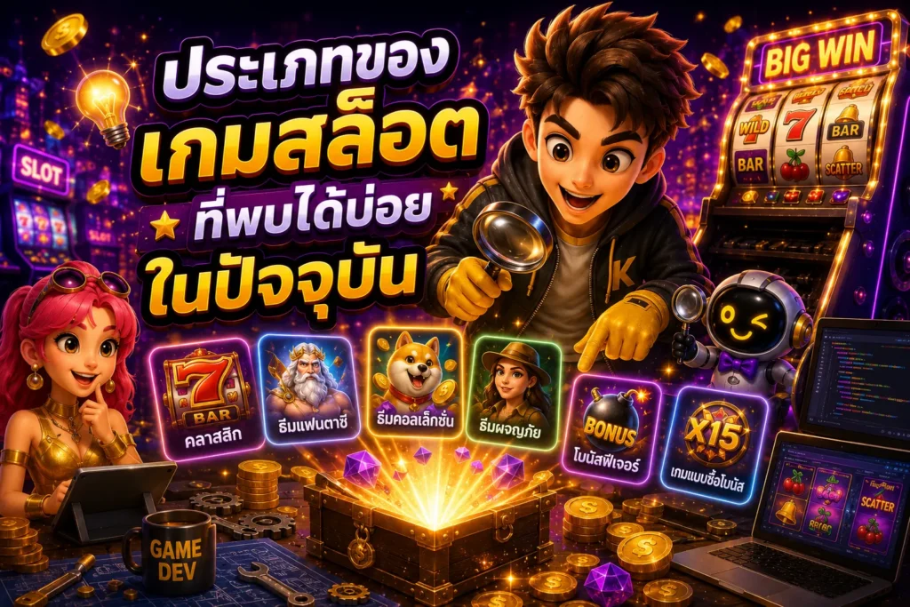 ประเภทของเกมสล็อตที่พบได้บ่อยในปัจจุบัน