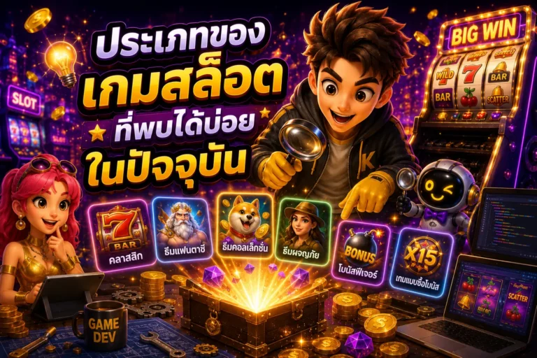 ประเภทของเกมสล็อตที่พบได้บ่อยในปัจจุบัน
