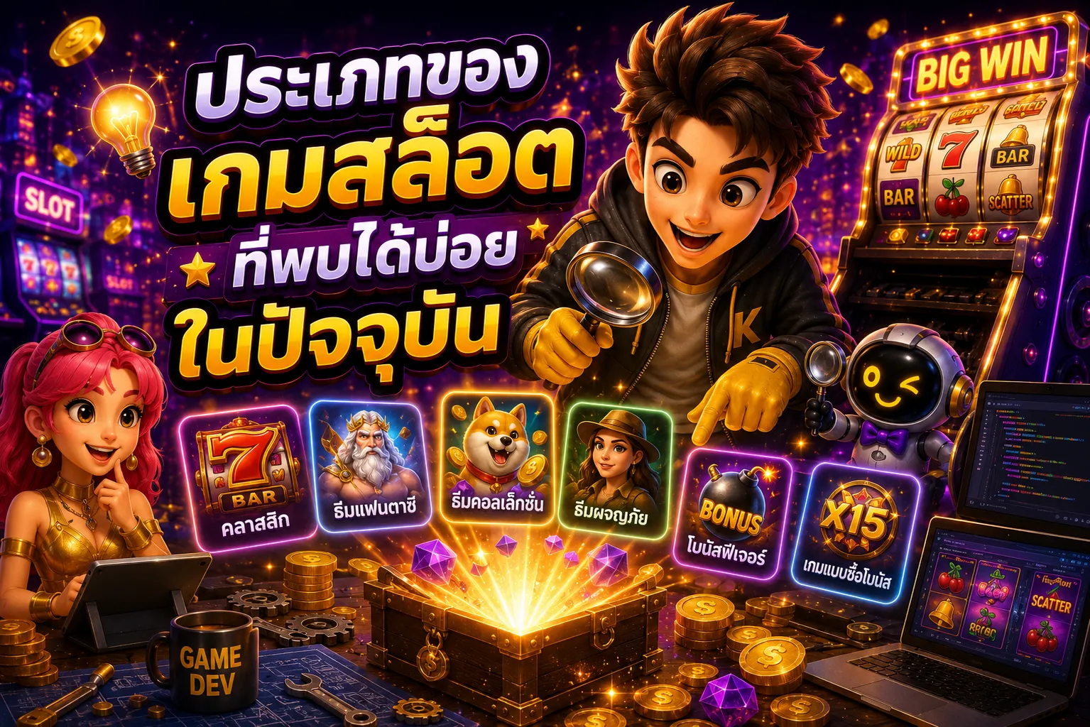 ประเภทของเกมสล็อตที่พบได้บ่อยในปัจจุบัน