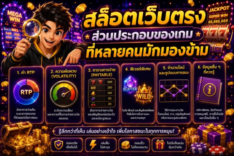 สล็อตเว็บตรง ส่วนประกอบของเกมที่หลายคนมักมองข้าม